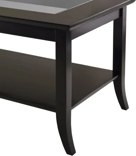 Vista 7 de Mesa para café rectangular Génova de Winsome con parte superior de vidrio