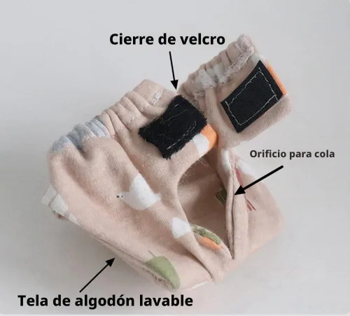 Vista 3 de Pañales reutilizables lavables de ardilla, altamente absorbentes, con pantalones fuertes y flexibles, sin fugas, pañales reutilizables para orina