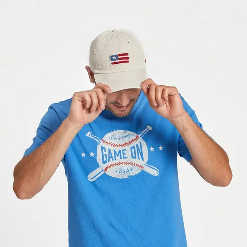 Vista 4 de Life is Good - Unisex American Flag Tattered Chill Cap