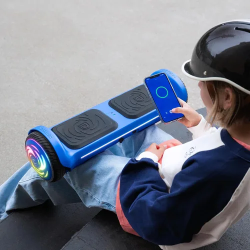 Vista 10 de Jetson Axis - Tabla de gravedad iluminada, tabla de montar eléctrica autoequilibrada para niños con ruedas iluminadas LED, altavoz Bluetooth