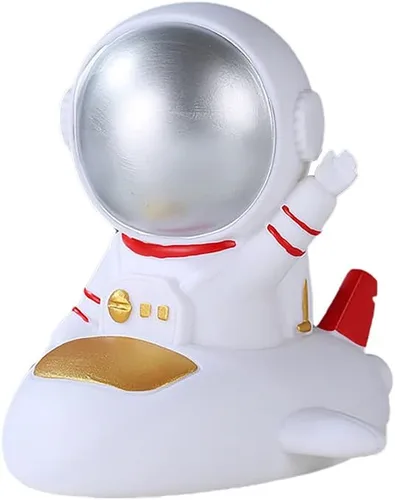 Vista 4 de Gaolinci Figura de vinilo de astronauta, alcancía, banco de dinero resistente a caídas, decoración de sala de estar