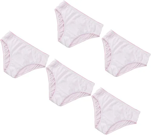 Vista 2 de EXCEART 5pcs Ropa Interior De Algodón Desechable Para Mujer Ropa Interior De Viaje Bragas De Corte Alto Calzoncillos Postparto Ropa