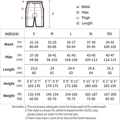 Vista 6 de BERGRISAR Men's Cycling Shorts MTB Mountain Bike Bicycle Shorts Zipper Pockets