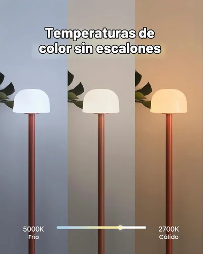 Vista 3 de MAGCHARM Lámpara de pie con forma de hongo con control remoto, lámpara de pie LED regulable de 59 pulgadas de alto con temperatura