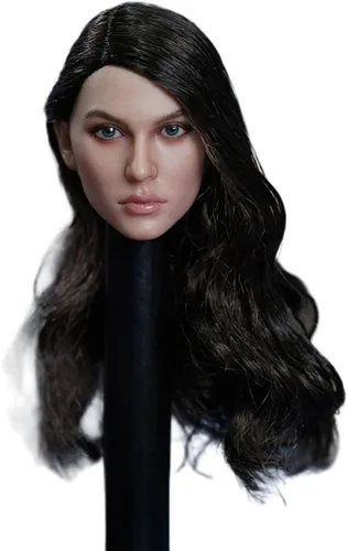 Vista 6 de Fremego Esculpa de cabeza femenina a escala 1/6, belleza rusa de niña, cabello plantado para cabello plantado para mujer soldado de 12 pulgadas