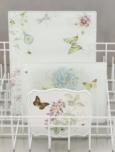 Vista 2 de Lenox Butterfly Meadow - Tabla de preparación, vidrio, tamaño pequeño