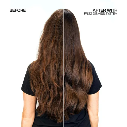 Vista 5 de Redken Frizz Dismiss Champú, acondicionador y tratamiento Rebel Tame Set para cabello encrespado - Suaviza el cabello y maneja el encrespamiento