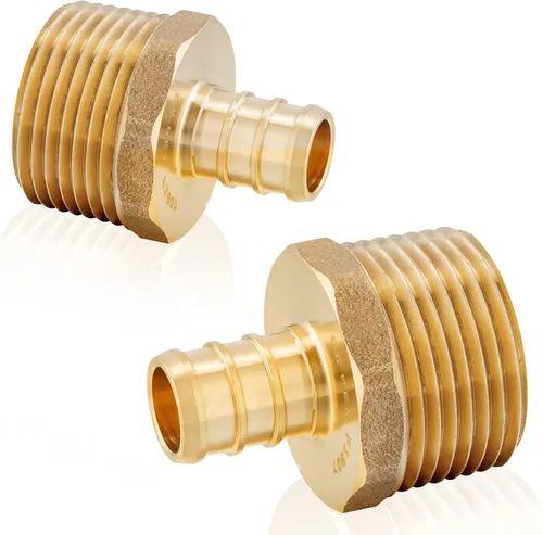 Vista 13 de 2 accesorios HeSun PEX, adaptador NPT macho de 3/4 pulgadas de crimpado x 1