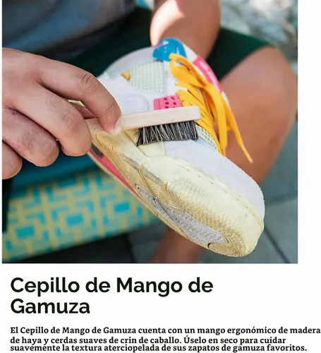 Vista 4 de Jason Markk Quick Clean & Suede - Kit de limpieza de 4 piezas, cepillo de gamuza y borrador de manchas, espuma lista para usar y cepillo delicado