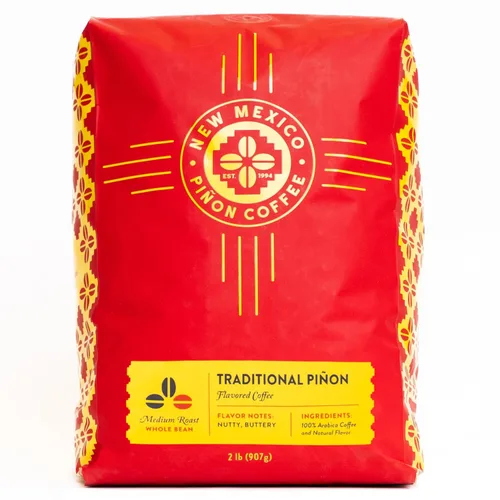 Vista 12 de New Mexico Piñon Coffee Café con sabor natural (Adobe Morning Whole Bean, 2 libras)