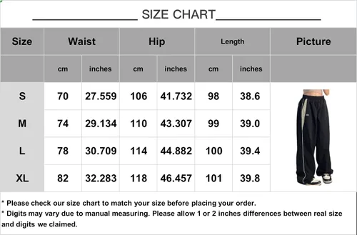 Vista 4 de RICHTRUE Pantalones deportivos Y2k para mujer, pantalones holgados Y2k, pantalones de paracaídas Y2k, ropa Y2k, pantalones Y2k para mujer