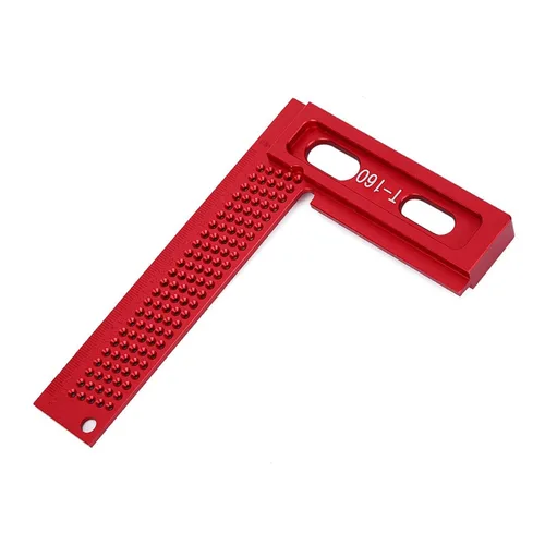 Vista 8 de Regla de marcado, regla de carpintería de aleación de aluminio, resistente al desgaste, herramienta de medición de ángulo recto resistente al óxido