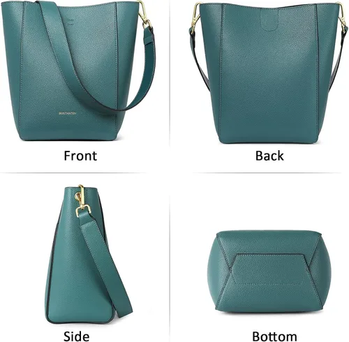 Vista 3 de BOSTANTEN Diseñador de cuero mujeres Hobo Bucket Bag pequeño Crossbody monederos paquete con las mujeres Cartera de cuero RFID bloqueo pequeña