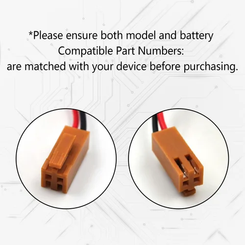 Vista 5 de BR-CCF2TH - Batería de repuesto de litio de 6 V para Fanuc oi Mate Model-D, controles Panasonic, PLC GE Fanuc A06 Series A98L-0001-0902, BR-CCF2TE
