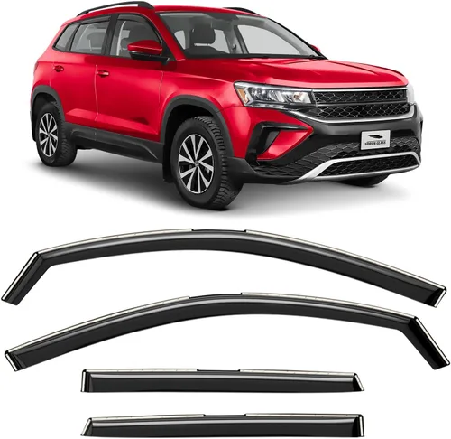Vista 10 de Voron Glass Protectores de lluvia extra duraderos con cinta adhesiva para Chevrolet (Chevy) Silverado 2500HD/3500HD 2007-2014 cabina extendida Negro