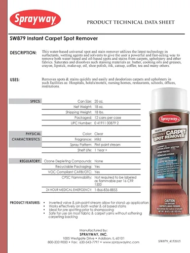 Vista 2 de Sprayway SW879 - Removedor instantáneo de manchas, 18 onzas