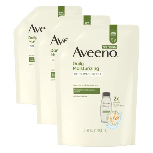 Vista 9 de Aveeno Exfoliante Corporal Hidratante Diario, Gel de Baño Exfoliante para una Piel más Suave y de Aspecto más Saludable, Fórmula Calmante de Avena