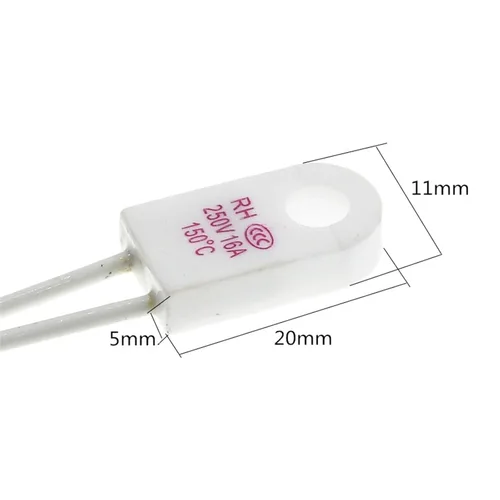Vista 3 de 5PCS RH/Tf RH 135C 135 Celsius 13 5Degree RH135 15A 250V Temperature Fuse Thermal Links Over Protector(Rh230 20a)