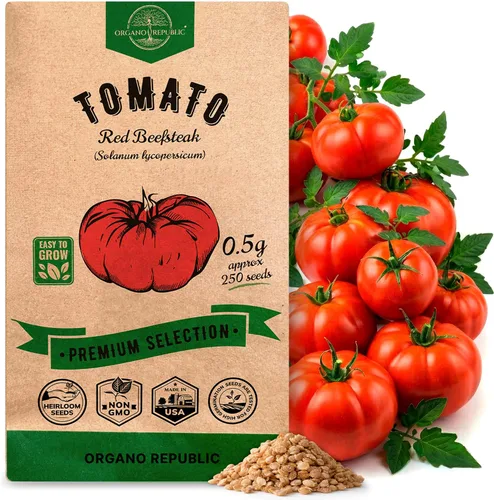 Vista 15 de Paquete de semillas de cereza grandes de tomate de 0.03 oz – Más de 300 semillas de tomate tradicionales sin OMG para plantar verduras en paquete