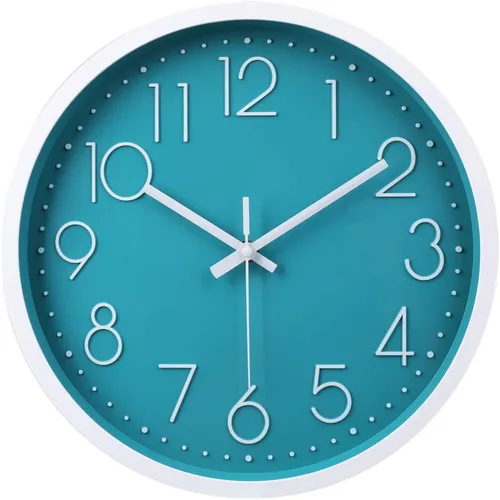 Vista 11 de jomparis Reloj de pared negro de 10 pulgadas, funciona con pilas, reloj de pared silencioso y sin tictac, reloj clásico para el hogar, oficina