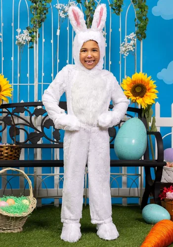 Vista 2 de Enchanting Bunny Adventure Kids Costume Faux Fur Jumpsuit, Ears, Tail & More