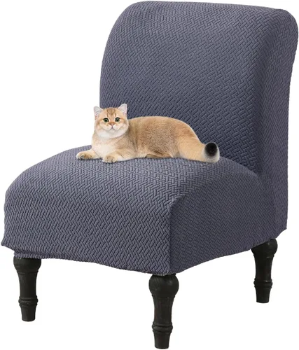 Vista 22 de JIAN YA NA Funda para silla decorativa sin brazos, funda elástica para silla sin brazos, fundas de elastano para sillas sin brazos, funda para silla