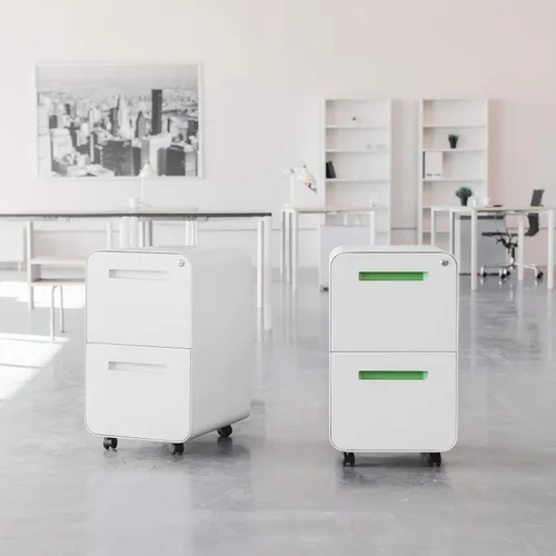 Vista 7 de Laura Davidson Furniture Stockpile - Archivador móvil de 2 cajones con cerradura, archivador de metal para debajo del escritorio, carpetas