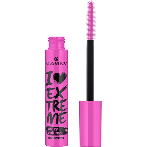 Vista 2 de essence Máscara I Love Extreme Crazy Volume (Paquete de 1) Volumen intenso y dramático y longitud en un solo trazo Vegana y libre de crueldad
