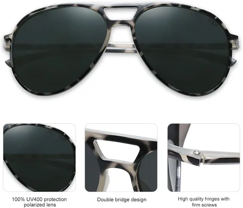 Vista 5 de SOJOS Classic Polarized Ultra Lightweight Flexible Men Women Sunglasses JOURNEY SJ2065