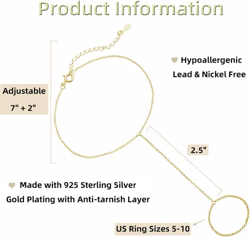 Vista 68 de Pulsera de plata de ley 925 para mujer, pulsera de mano para mujer, pulseras esclavas de 7 a 9 pulgadas ajustable