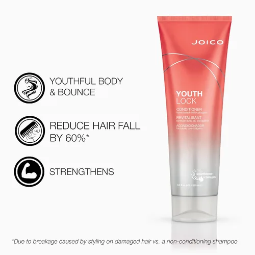 Vista 4 de Juego de champú y acondicionador YouthLock formulado con colágeno Cuerpo juvenil y rebote Reduce la rotura y el encrespamiento Libre