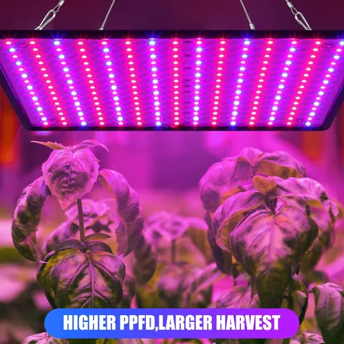 Vista 6 de Liliful 4 paneles de luces de cultivo artificiales de espectro completo de 200 W con 225 LED para interior y exterior para tienda de campaña de Azul