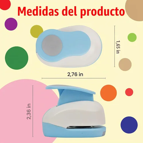 Vista 4 de Ecohu Perforadora Circular de 1 Pulgada para Manualidades, Perforadora de Papel en Forma de Círculo, Perforadora de Palanca para Manualidades