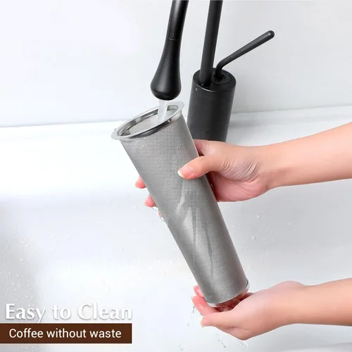 Vista 6 de Paquete de 3 filtros de café frío para tarros Mason de boca ancha de 64 onzas, filtro de acero inoxidable 304, filtro de malla ultra fina
