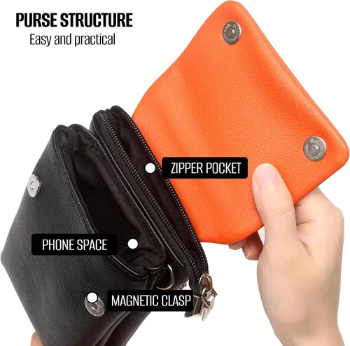 Vista 3 de Bolsos cruzados pequeños para mujer con 2 correas para teléfono celular