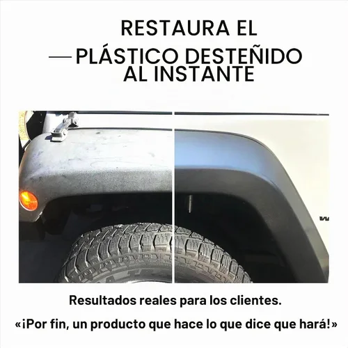 Vista 2 de Restaurador de plásticos de CarGuys, la solución definitiva para devolver la vida a la goma, el vinilo y el plástico, kit de 8 onzas