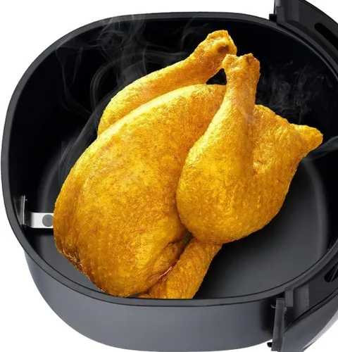 Vista 2 de JYYBN Freidora eléctrica para freidoras de aire, freidora de aire sin aceite para chips, 1800 W