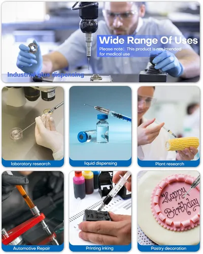 Vista 4 de 100 piezas agujas desechables 22G de 1 pulgada, Luer Lock paquete individual de accesorios de herramientas de laboratorio para rellenar líquidos