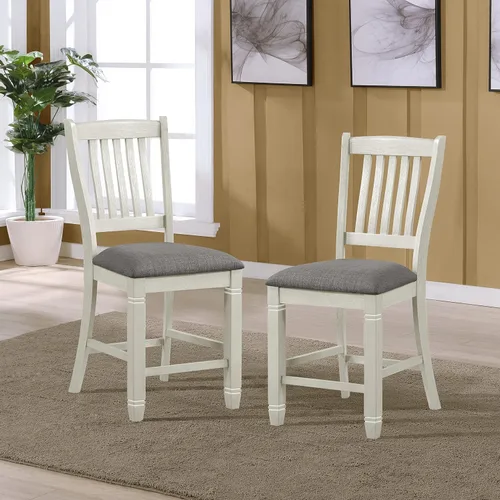 Vista 14 de Lexicon Saratoga - Silla de comedor (juego de 2), color gris antiguo
