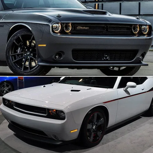 Vista 7 de juego completo de luces led amber transparentes compatibles con 2008 2009 2010 2011 2012 2013 2014 Dodge Challenger R/T Classic Rallye Redline SRT8