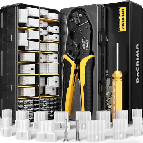 Vista 14 de Kit de herramienta de crimpado DxCRIMP Micro-Fit 3.0, 22 tipos de conectores de 2–20 pines con distancia entre ejes de 3.0mm, crimpador