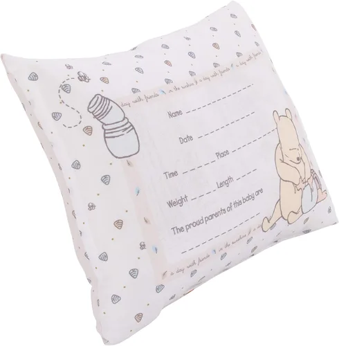 Vista 3 de Disney Winnie The Pooh - Almohada decorativa de recuerdo, almohada personalizada, marfil, azul, amarillo (6404709P)