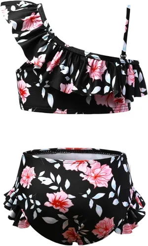Vista 81 de CHILDRENSTAR Trajes de baño de dos piezas para niñas, traje de baño de playa y piscina