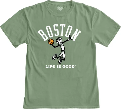 Vista 3 de Blue 84 NBA - Camiseta unisex para adultos, con licencia oficial de la NBA, Life is Good, color del equipo de baloncesto Jake