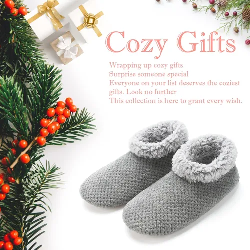 Vista 6 de Pantuflas suaves y mullidas para mujer en interiores, zapatos cálidos y peludos para casa, con forro esponjoso, botines de dormitorio, suela
