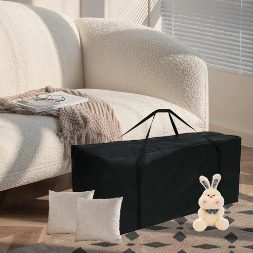 Vista 6 de Bolsas de almacenamiento para cojines de patio al aire libre, 68 pulgadas, impermeables, extra grandes, para muebles de patio, bolsa
