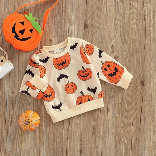 Vista 6 de Sudadera para bebé niño pequeño, manga larga, cuello redondo, suéter sin botones, ropa para otoño e invierno