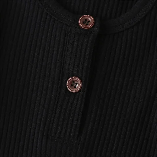 Vista 121 de Mameluco unisex de manga corta para bebé recién nacido, con botones, de una pieza, ropa de color sólido
