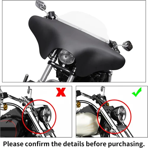 Vista 4 de XFMT Carenado exterior delantero de motocicleta para Harley Touring Road King Softail Dyna Honda Valkyrie Shadow Sukuzi Boulevard Yamaha V-Star