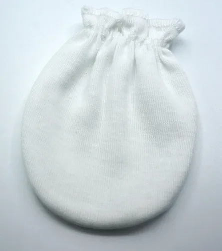 Vista 4 de 12 pares de manoplas unisex para bebé, sin arañazos, 100% algodón, color sólido